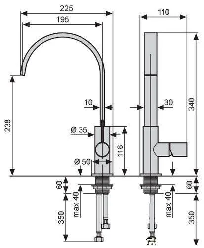 Смеситель для кухни Emmevi Minu CR83007 83007CR Hanex