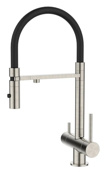 Смеситель для питьевой воды IDDIS Ace с гибким изливом сатин ACEBNFFi05 Hanex