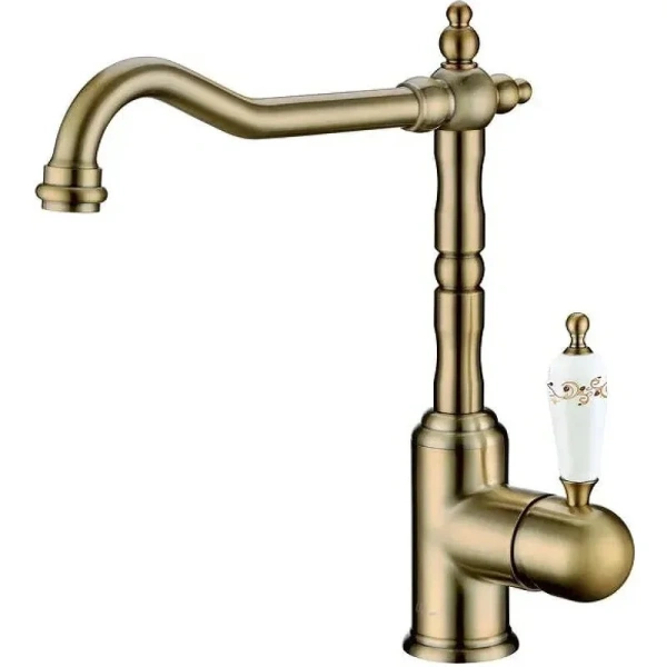 Смеситель для кухни Boheme Kitchen бронза ручка Provanse 101-PR Hanex