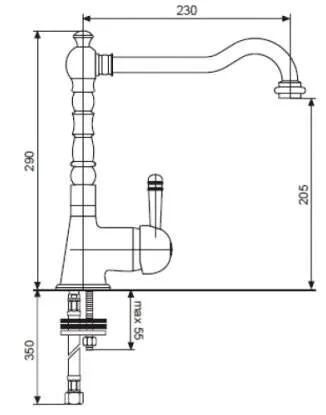 Смеситель для кухни Emmevi Laguna 40517 Hanex