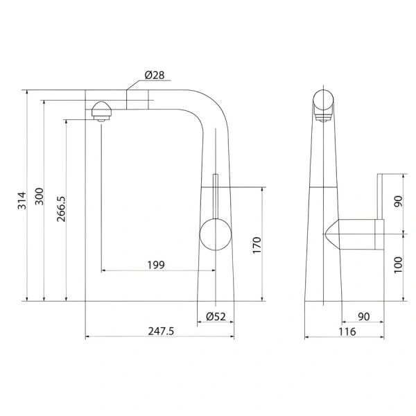 Смеситель для кухни IDDIS Pure сатин PURBNPFi05 Hanex