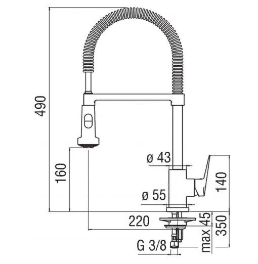 Смеситель для кухни Nobili Blues хром BS101300/3CR Hanex