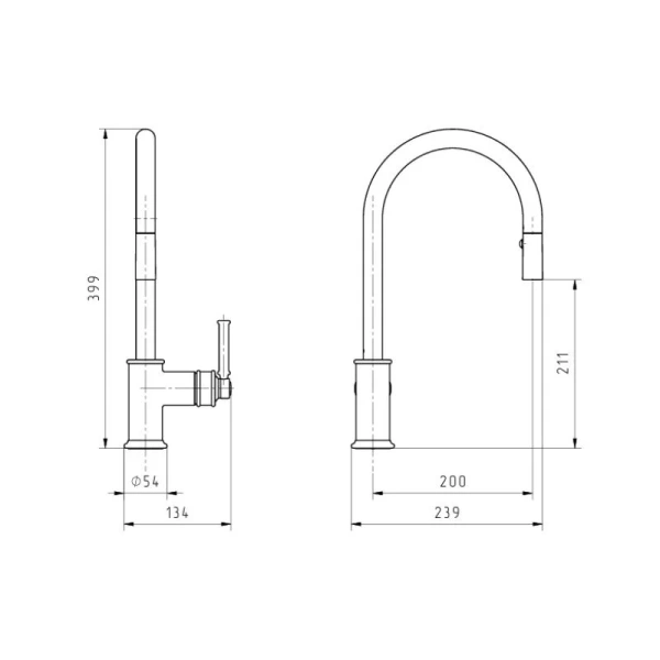 Смеситель для кухни Migliore Ermitage Mini 3152 с выдвижным изливом