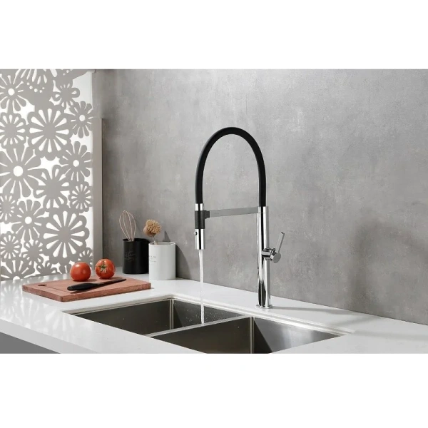 Смеситель для кухни Paulmark Leader Le214101 с гибким изливом