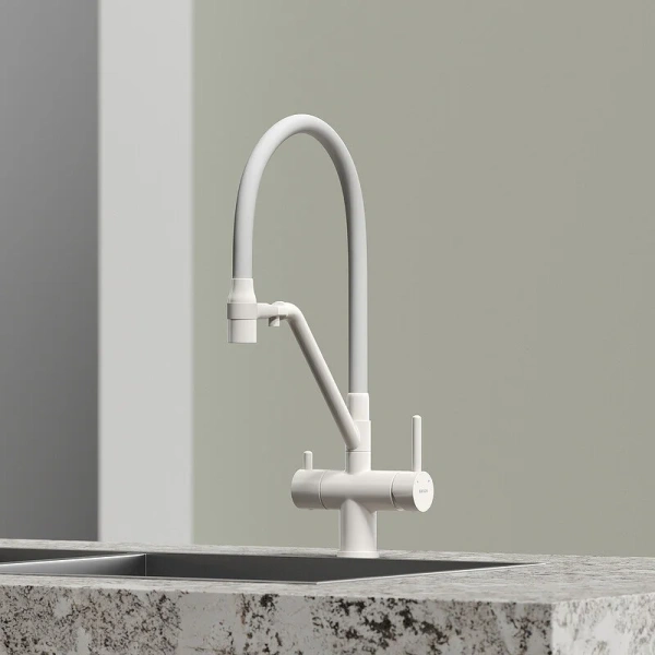 Смеситель для кухни Sancos Dora белый матовый SC4003MW