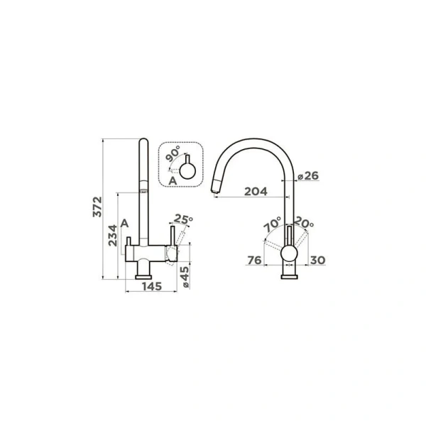 Смеситель для питьевой воды Omoikiri Yamada-P PL платина 4974337