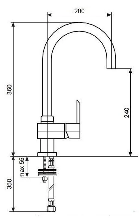 Смеситель для кухни Emmevi Sicily 38089 38089CR