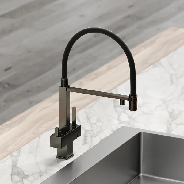 Смеситель для кухни Sancos Moro вороненая сталь SC4006GG