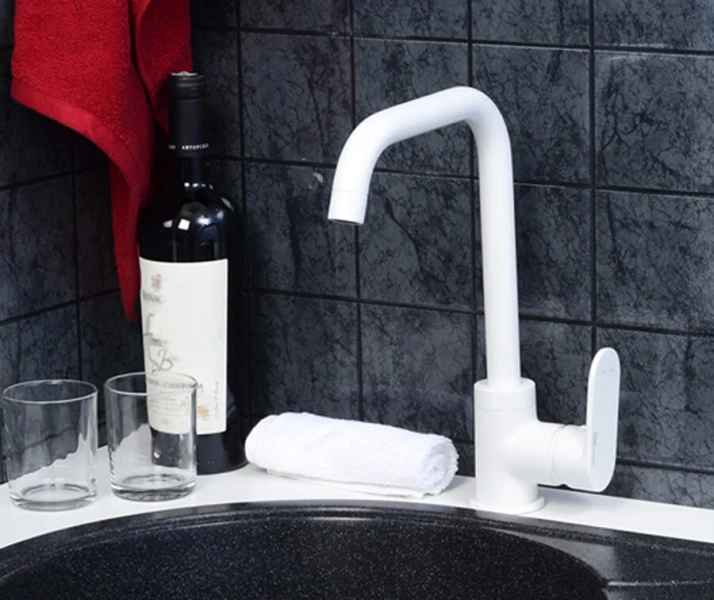 Смеситель для кухни WasserKRAFT Mindel белый 8507