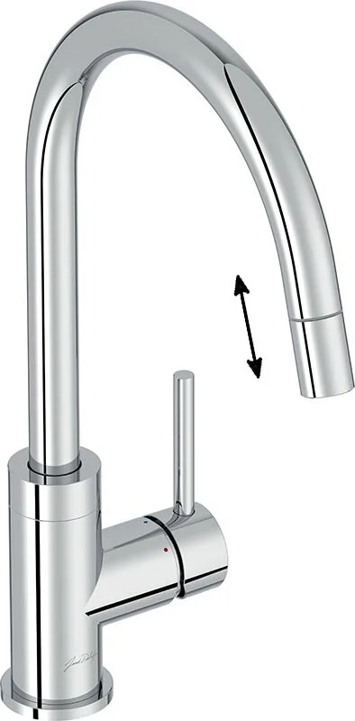 Смеситель для кухни Jacob Delafon Edouard c вытяжным изливом, хром E23308-CP