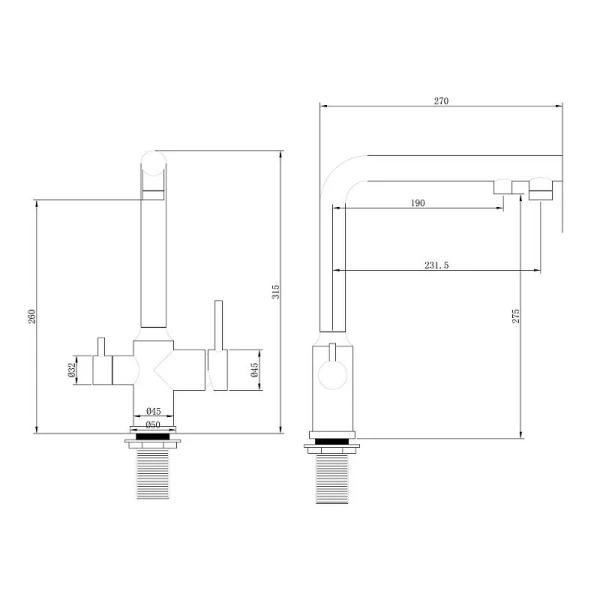 Смеситель для кухни Abber Emotion хром AF8814