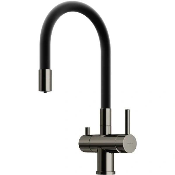 Смеситель для кухни Sancos Lucia вороненая сталь SC4004GG