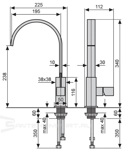 Смеситель для кухни Emmevi Siris CR47007LA 47007LACR