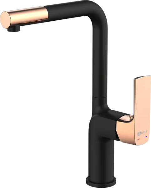 Смеситель для кухни Lemark Ursus черный/золото LM7205BLR