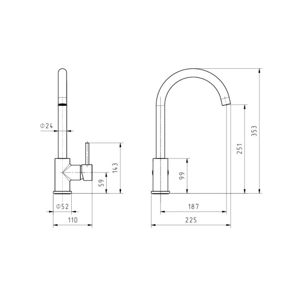 Смеситель для кухни Migliore Fortis 315 латунь