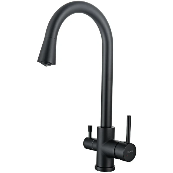 Смеситель для кухни Акватек Вега черный AQ1085MB