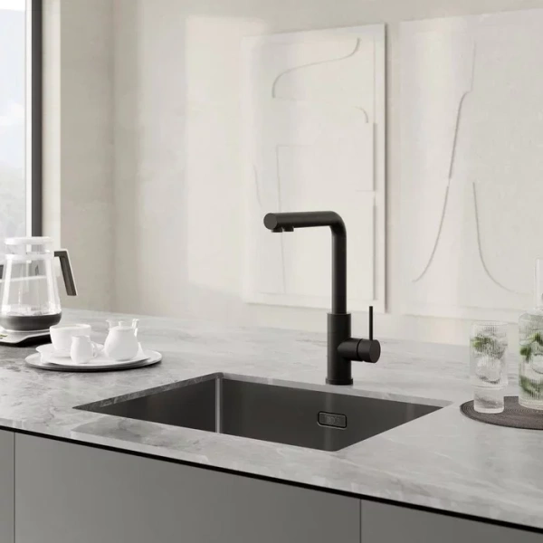 Смеситель для кухни IDDIS Rule черный RULBLLFi05