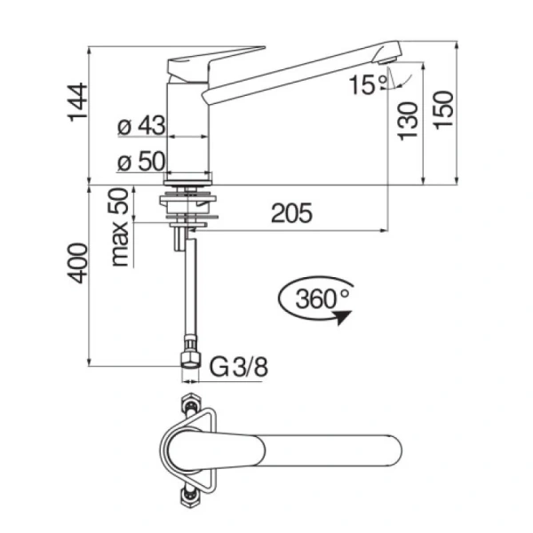 Смеситель для кухни Nobili Blues хром BS101113/25CR