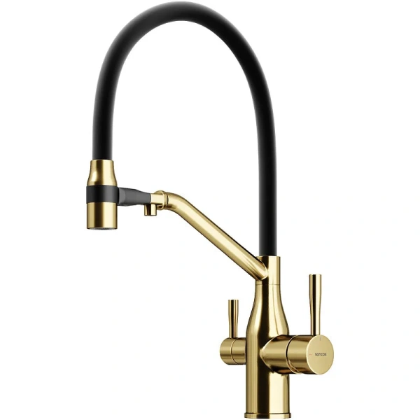 Смеситель для кухни Sancos Orta золото SC4008BG