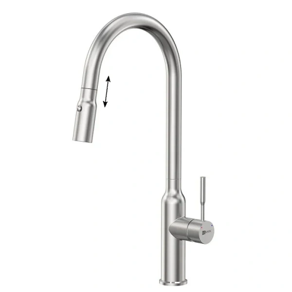 Смеситель для кухни Lemark Expert с вытягивающимся поворотным изливом LM5086S