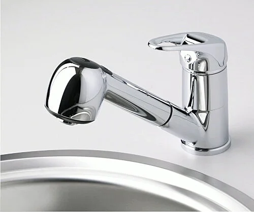 Смеситель для кухни WasserKRAFT Oder хром, с выдвижным изливом 6365