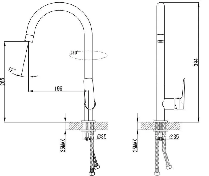 Смеситель для кухни Ravak Classic хром X070085