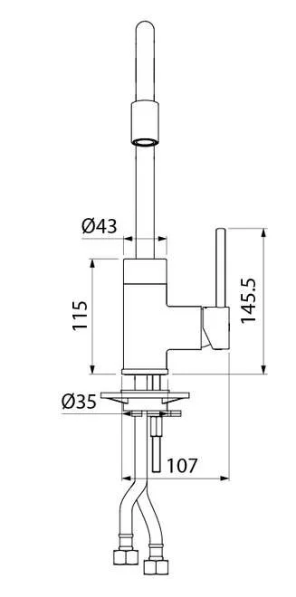 Смеситель для кухни IDDIS Kitchen 360 K36B с гибким изливом
