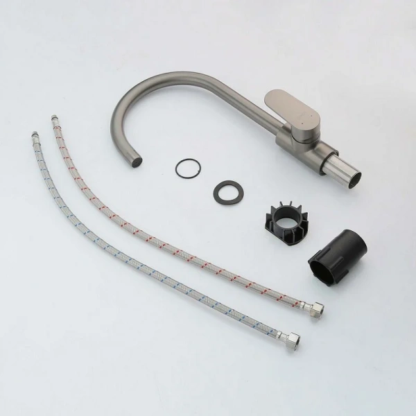 Смеситель для кухни Акватек Ника оружейная сталь AQ1882BGM