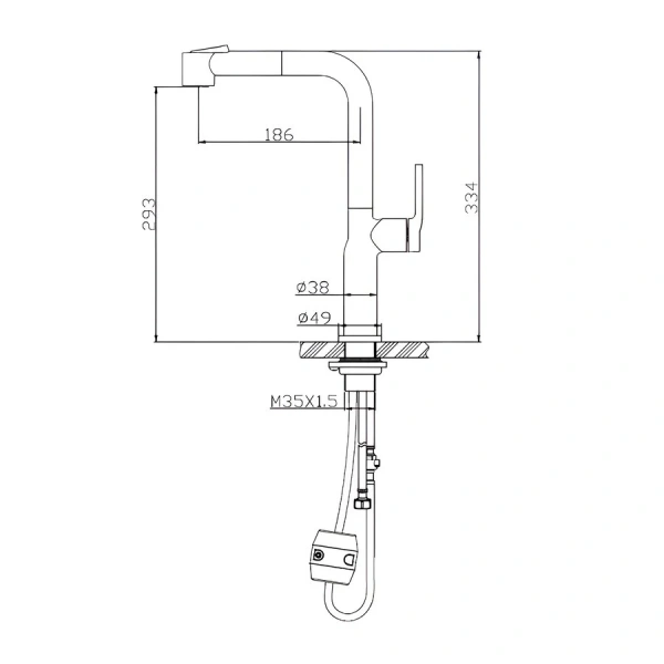 Смеситель для кухни BelBagno сатин BB-LAM60-IN