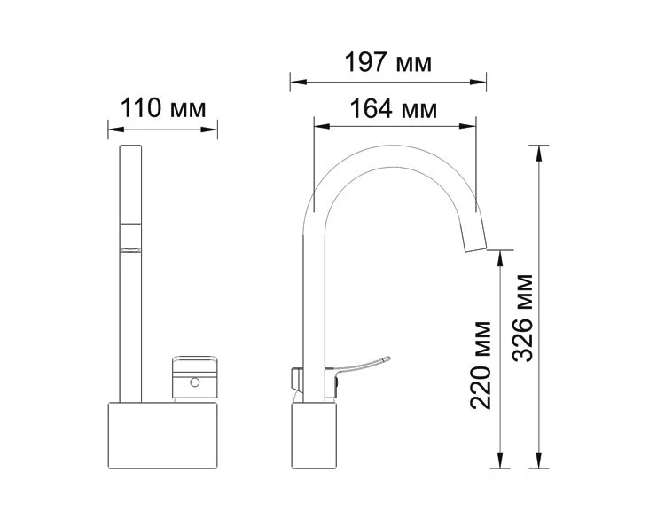 Смеситель для кухни WasserKRAFT Aller хром 1067