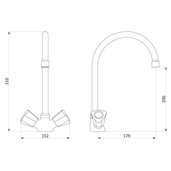 Смеситель для кухни RedBlu by Damixa Object 340000000