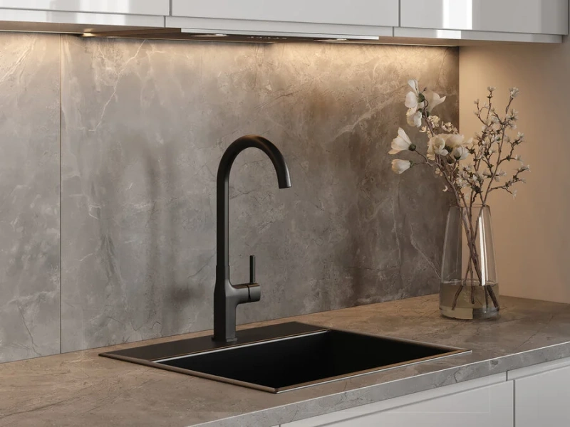 Смеситель для кухни Cersanit Elio черный матовый 68261