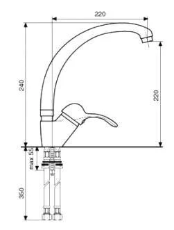 Смеситель для кухни Emmevi Melody 11087 11087CR