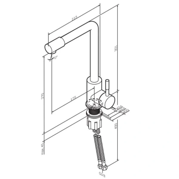 Смеситель для кухни Am.Pm X-Joy S хром F85B05000