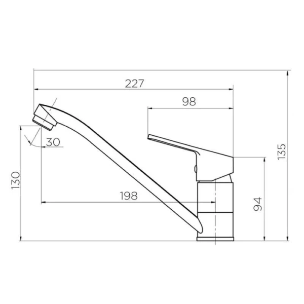 Смеситель для кухни Dorff Norma однорычажный D1012000