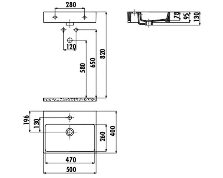 Раковина Creavit Next 50 см белая NX242-00CB00E-0000 Hanex