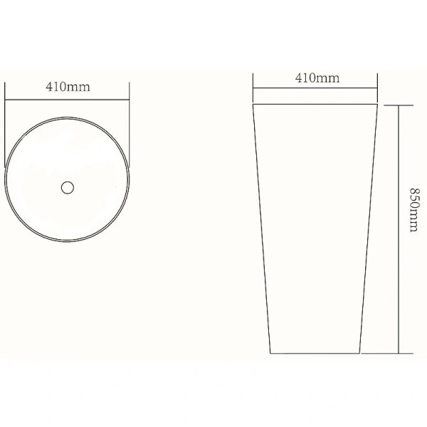 Раковина напольная SantiLine 41 см белая SL-4012 Hanex