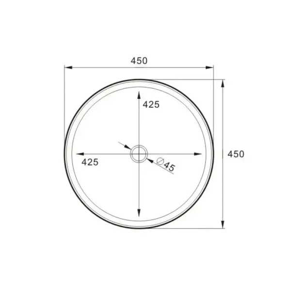 Раковина напольная SantiLine 45 см керамическая белая SL-4014 Hanex