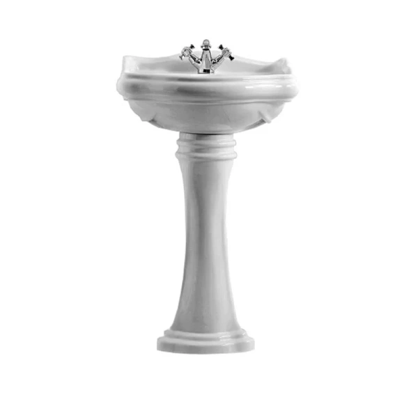 Раковина Kerasan Retro 55 см белая, с 1 отверстием под смеситель 104501*1 Hanex