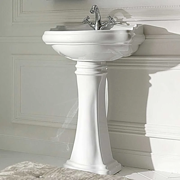 Раковина Kerasan Retro 55 см белая, с 1 отверстием под смеситель 104501*1 Hanex