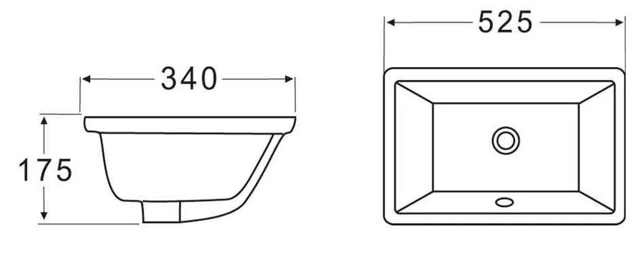 Раковина BelBagno 53 см встраиваемая BB1009 Hanex