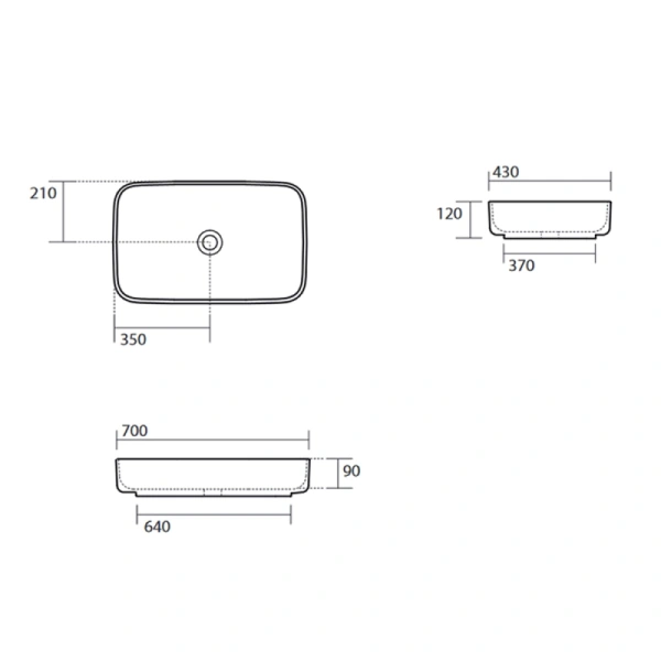 Раковина Kerasan Tribeca 70 см белая 460201 Hanex