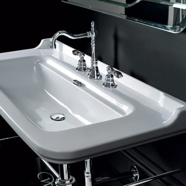 Раковина Kerasan Waldorf 120 см c 3 отверстиями под смеситель 4144K1bi/cr*3 Hanex