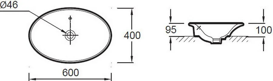 Раковина Jacob Delafon Presquile 60 см белая E4439-00 Hanex