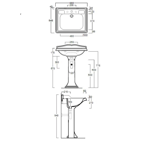 Раковина Simas Arcade AR 824 Hanex