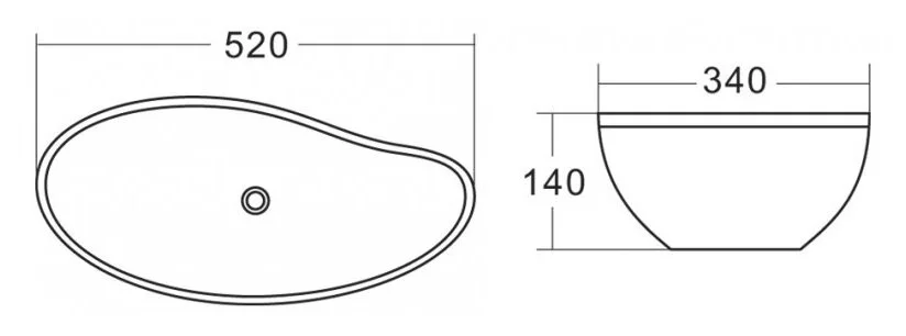 Раковина BelBagno 52 см накладная BB1362 Hanex