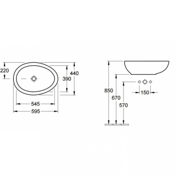 Раковина Villeroy&Boch Aveo New Generation 4132 Hanex
