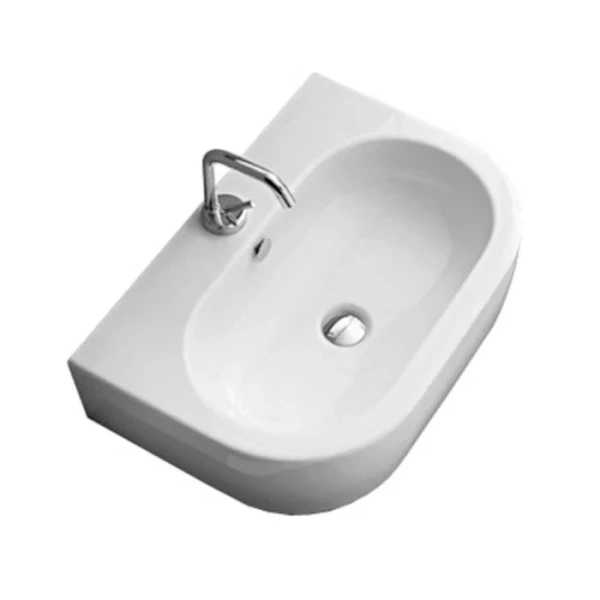 Раковина с одним отверстием под смеситель Kerasan Flo 3142bi*1 314201*1 Hanex