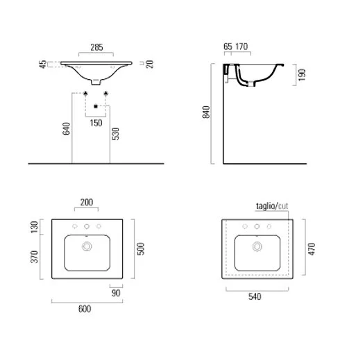 Раковина GSI Pura 8831 Hanex
