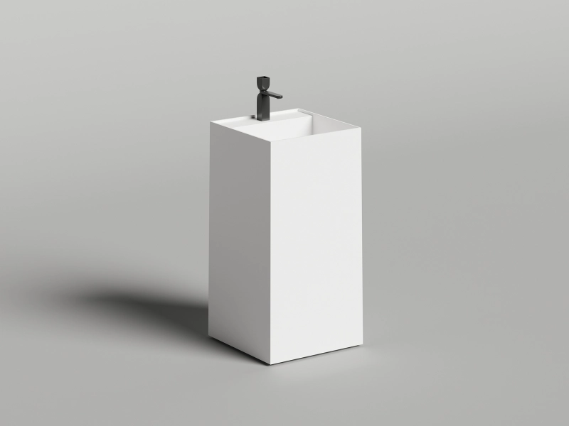 Раковина напольная Salini Armonia Square Top 01 с полочкой 130521TM Hanex